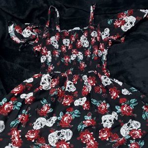 Rose skull summer dress